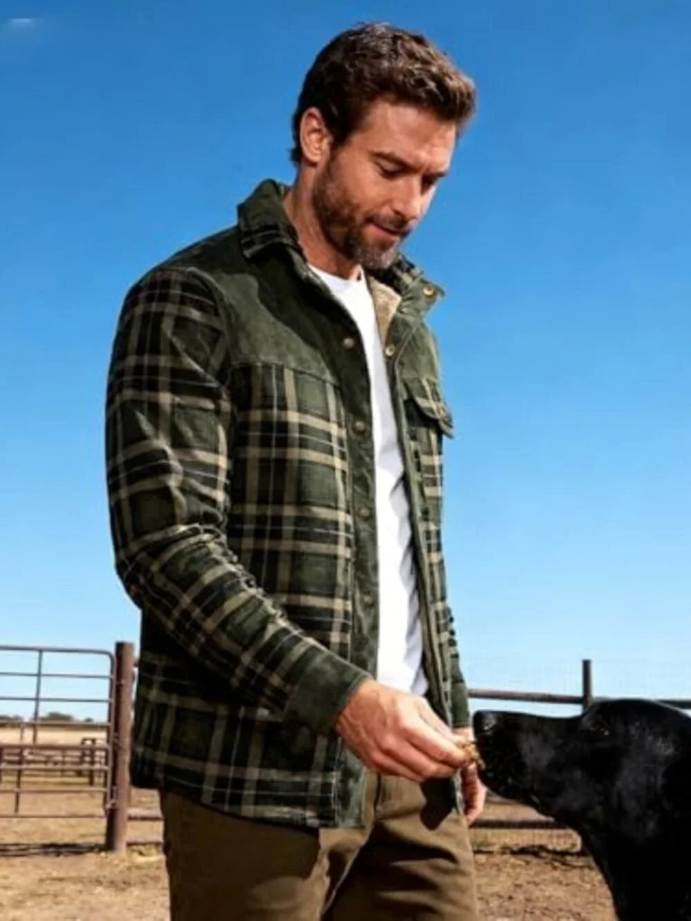 Cozy Sherpa Lined Plaid Flannel Shirt Jacket for Men - Warm Winter Layer with